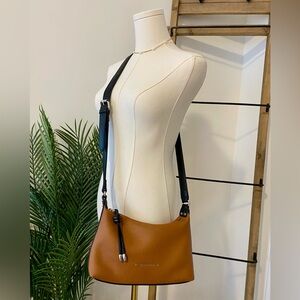 Chic David Jones Faux Leather Shoulder Bag with Adjustable Strap